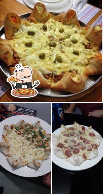 Consiga pizza no Colonial Gourmet Gastronomia