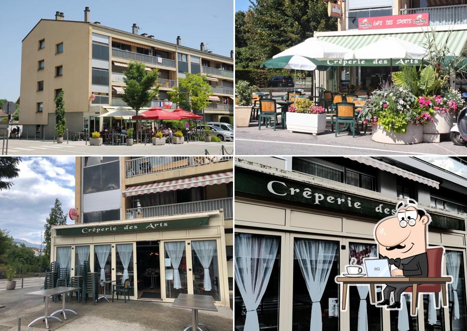 This is the photo showing interior and exterior at Crêperie des Arts