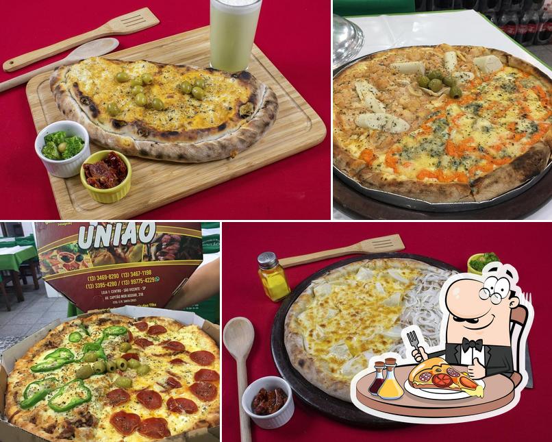 Experimente pizza no Restaurante e Pizzaria União