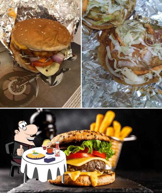 Get a burger at Om Fast Food