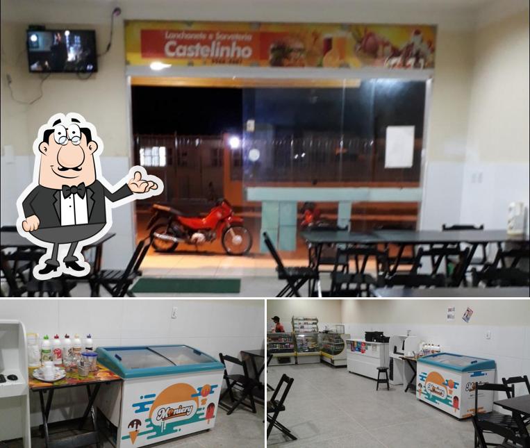 O interior do Lanchonete e pizzaria Castelinho