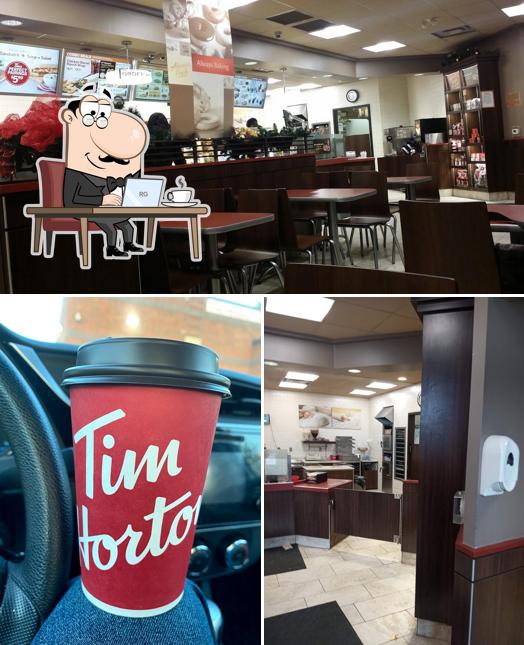 Parmi les différentes choses de la intérieur et la bière, une personne peut trouver sur Tim Hortons