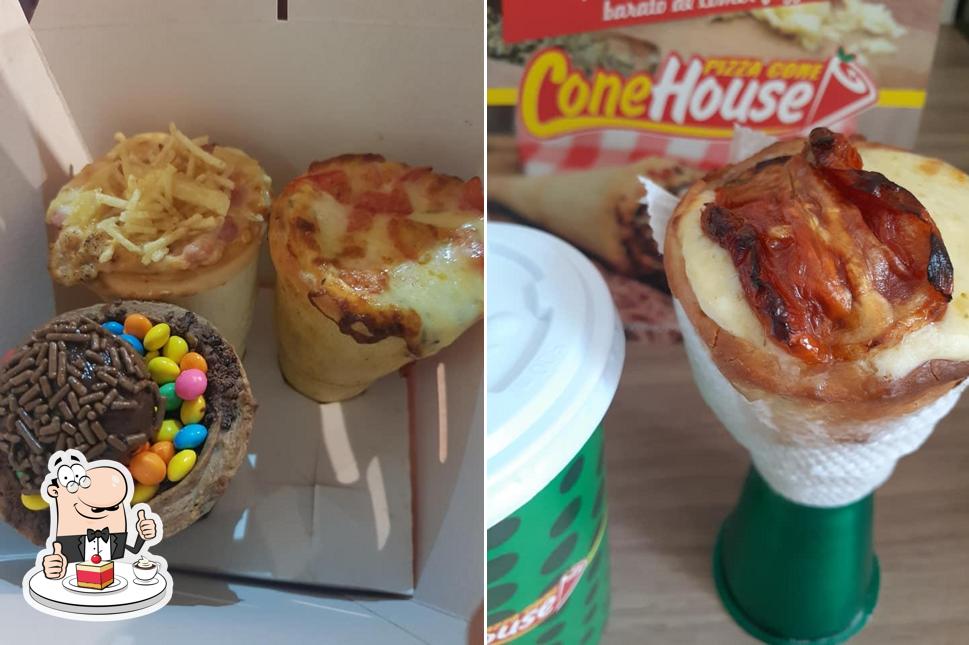 Pizza ConeHouse Contenda oferece uma seleção de pratos doces