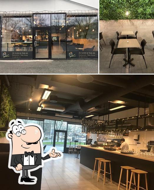 Ås Sushi & Thai se distingue por su interior y exterior