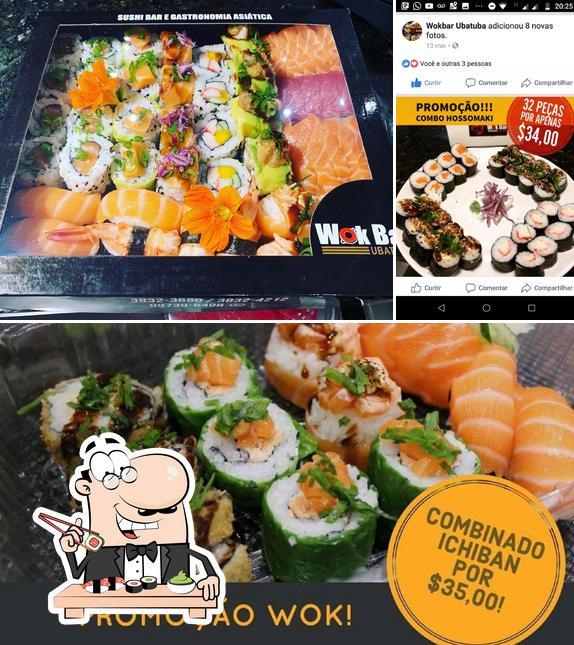 Prove diferentes opções de sushi