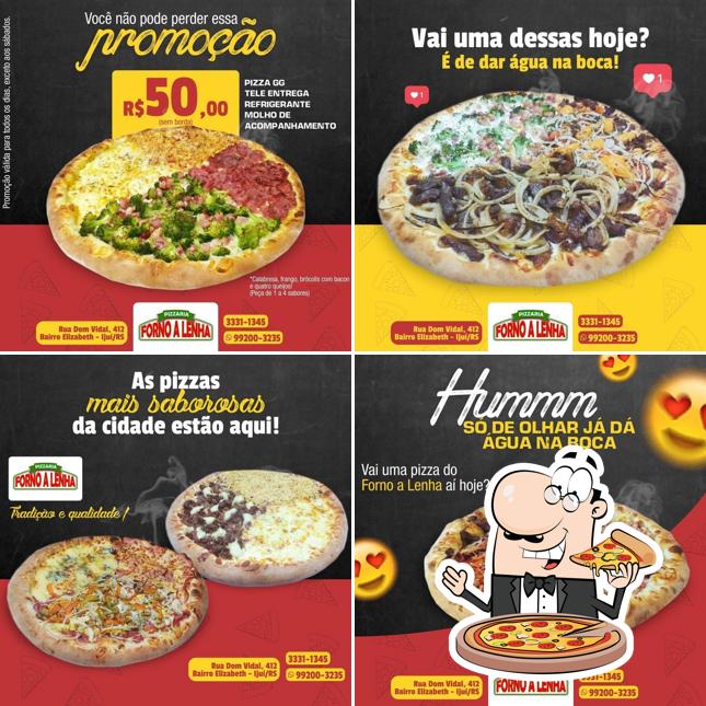 Consiga pizza no Forno À Lenha Pizzaria