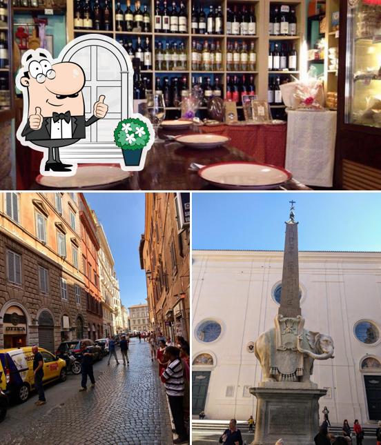La esterno e vino del ristorante