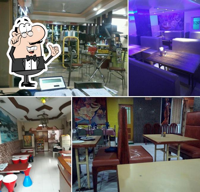 The interior of Swati Restaurant