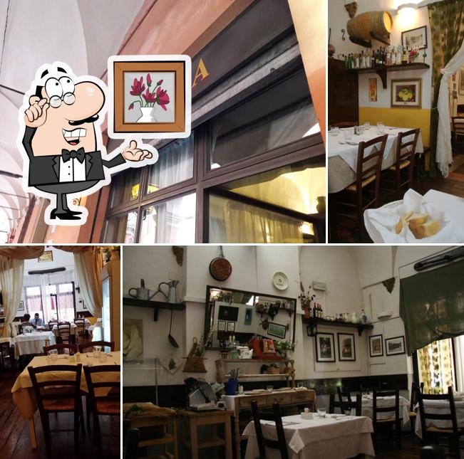 Gli interni di Osteria La Traviata
