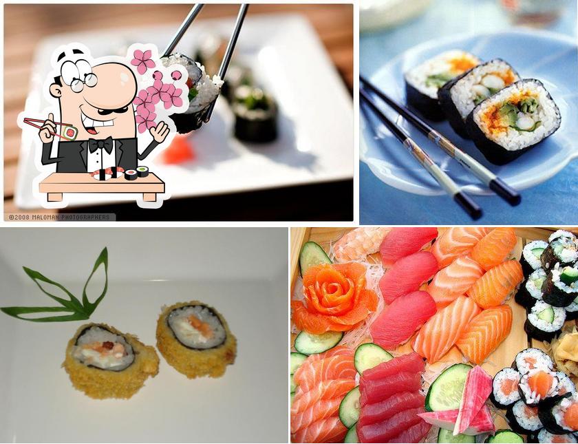 Peça diferentes opções de sushi