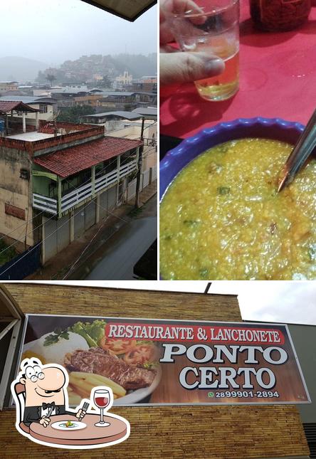Confira a foto mostrando comida e exterior no Restaurante Ponto Certo