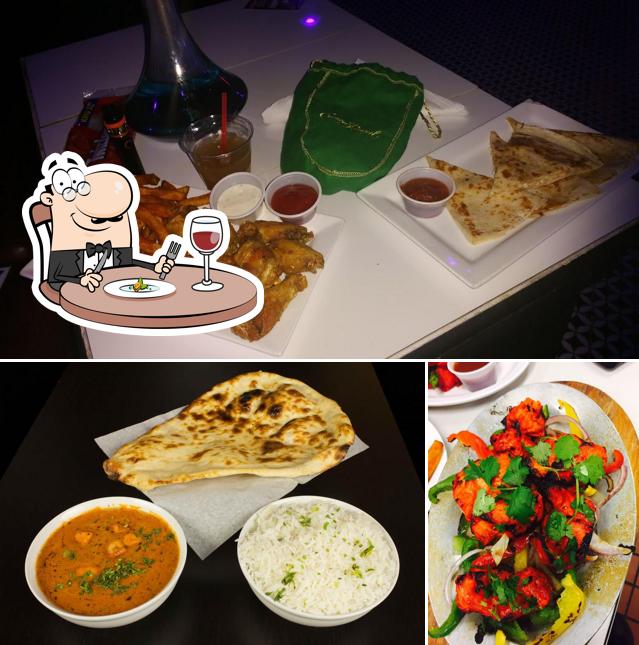 Food at Mirza Hookah Lounge