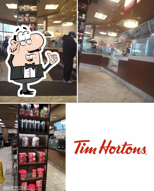 Take a seat at one of the tables at Tim Hortons