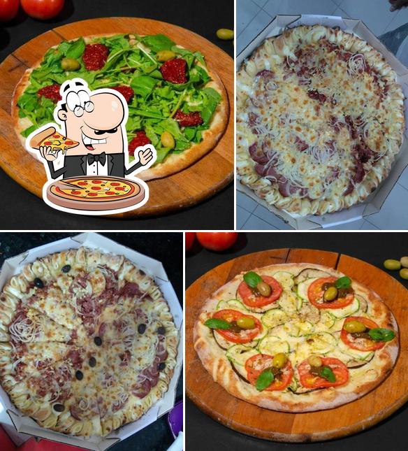 Peça diversos variedades de pizza