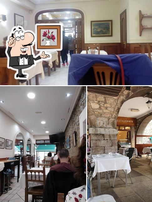 Observa las imágenes que muestran interior y comedor en Restaurantes los Arcos