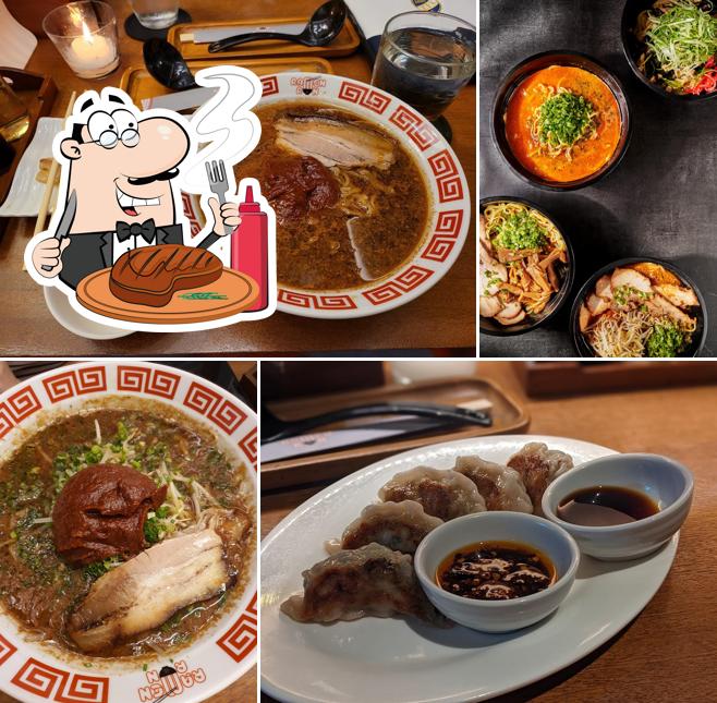 Get meat meals at Ramen Ron Rockwell