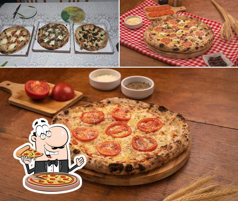 Escolha diferentes tipos de pizza