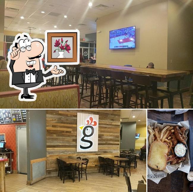 Among different things one can find interior and food at Huey Magoo's Chicken Tenders - Altamonte Springs