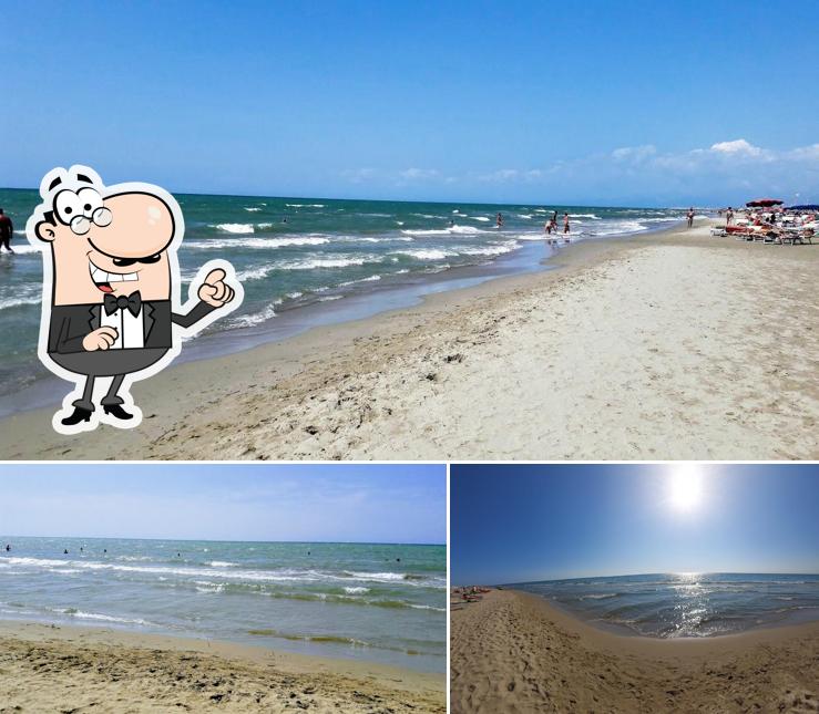 Goditi la vista dall'area esterna di Spiaggia Il Paguro