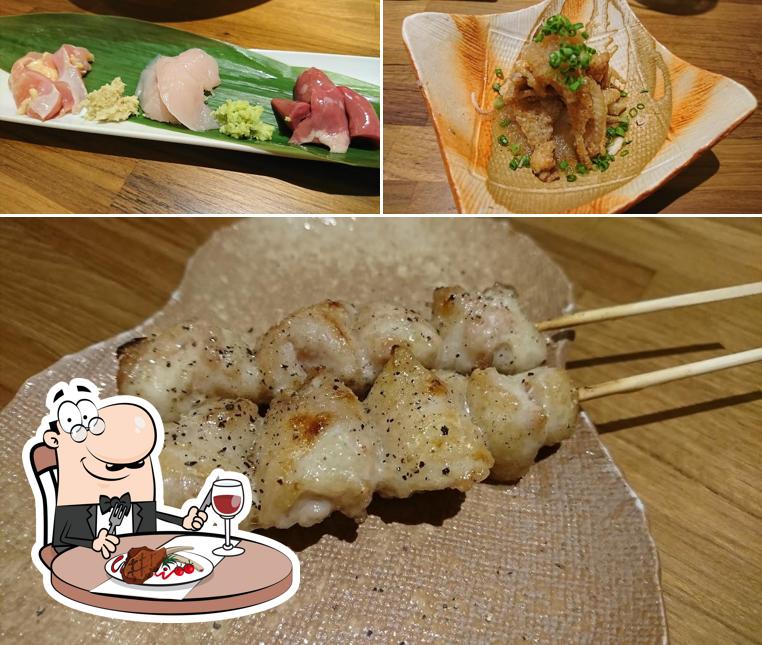 Meat meals are served at Yakitori ROKKAKU