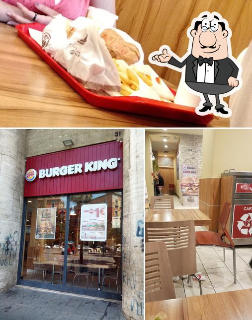 Tra le diverse cose da Burger King si possono trovare la interni e cibo