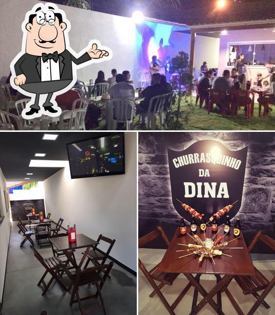 O interior do Churrasquinho da Dina