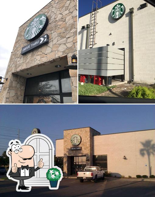 The exterior of Starbucks