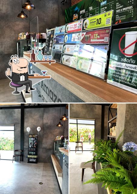 Café Amazon is distinguished by interior and bar counter