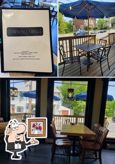 The photo of Town Hill Grille’s interior and food