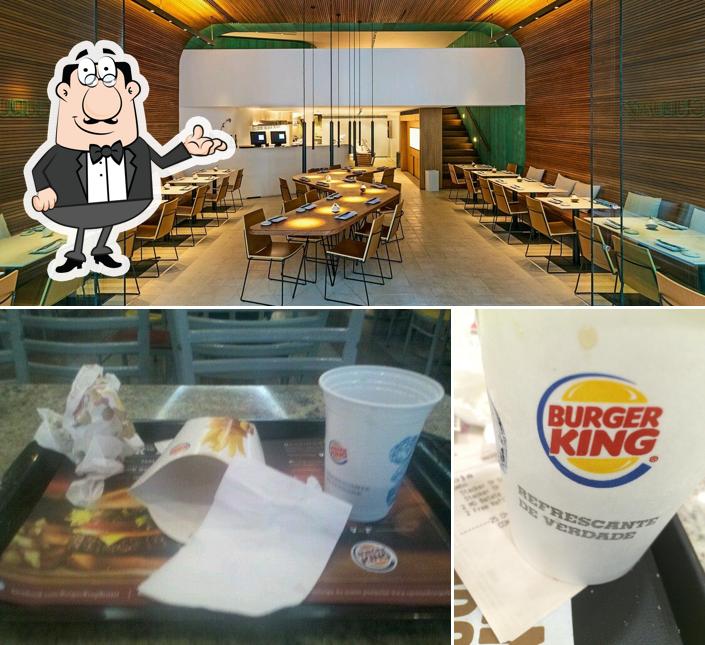 Esta é a foto ilustrando interior e bebida no Burger King