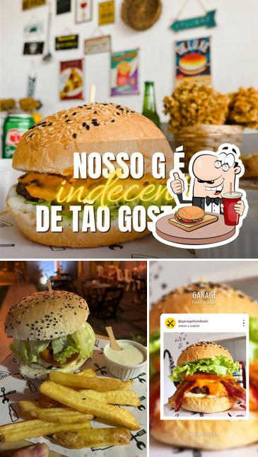 Peça um hambúrguer no Garage Food & Beer