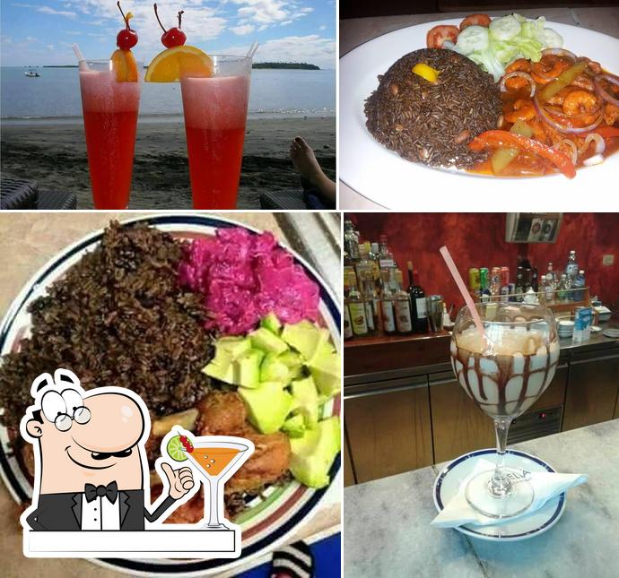 Take a look at the photo displaying drink and food at Haitian BAR & Restaurant