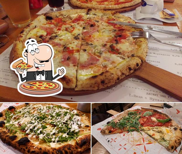 Prenez différents genres de pizzas