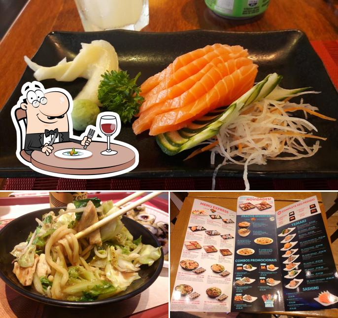 Sashimi e lámen em Gendai Culinária Japonesa