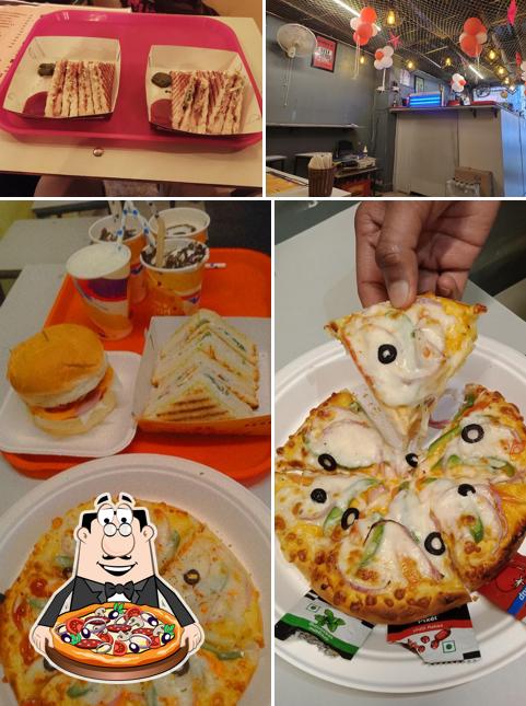 Try out pizza at Sandwich Junction