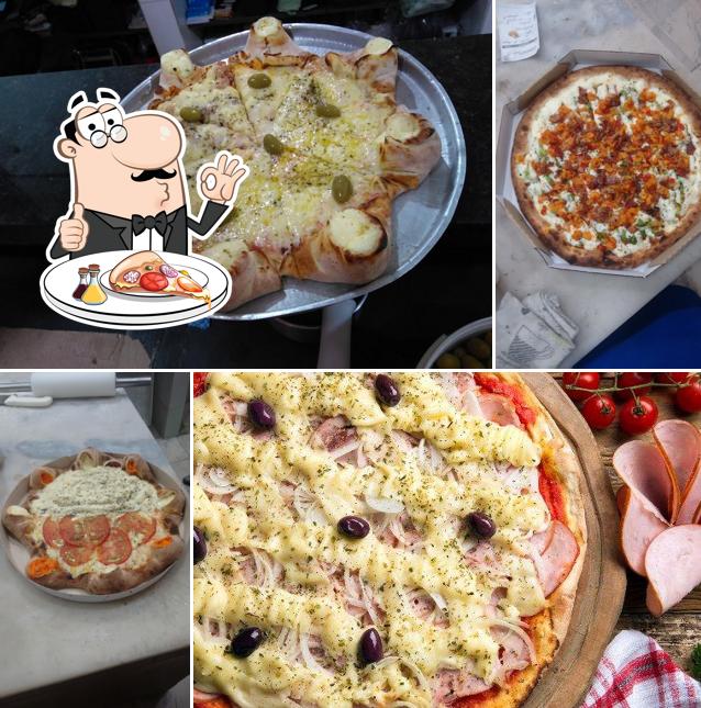 Escolha pizza no Nova Degrau da Pizza