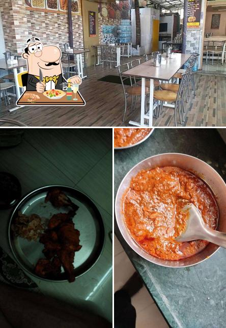 Take a look at the photo showing food and interior at Hotel Masala Mantra