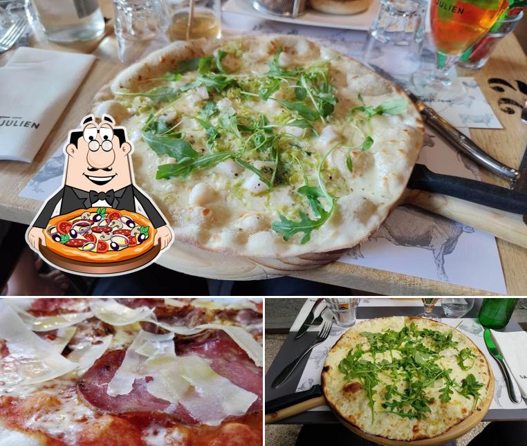 A Café Saint-Julien, vous pouvez essayer des pizzas