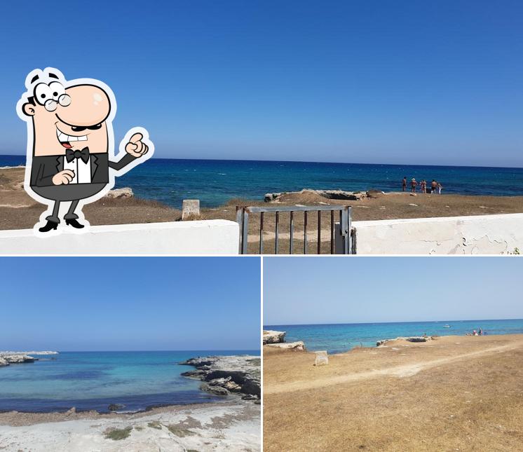 Puoi goderti l'aria fresca da seduto all'esterno di Sfizi di Mare