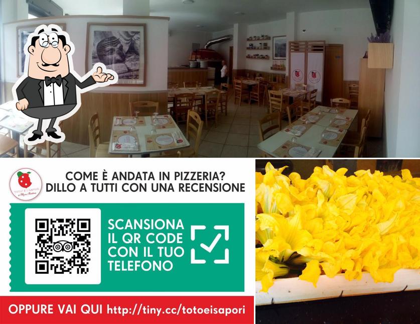 Gli interni di Pizzeria Totò e i Sapori