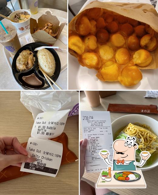 Bubble Waffle Café, 4567 Lougheed Hwy. in Burnaby Restaurant menu and