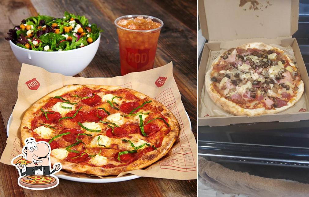 En MOD Pizza, puedes pedir una pizza