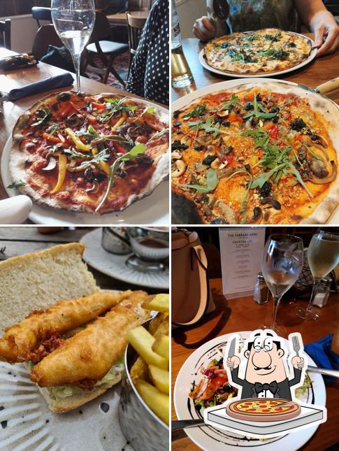 Try out pizza at The Farrars Arms