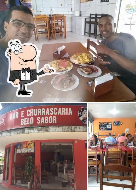 O interior do Bar e Churrascaria Belo Sabor