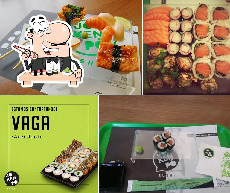 Experimente diferentes opções de sushi