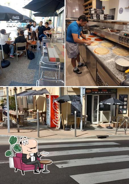 L'intérieur de Pizza food