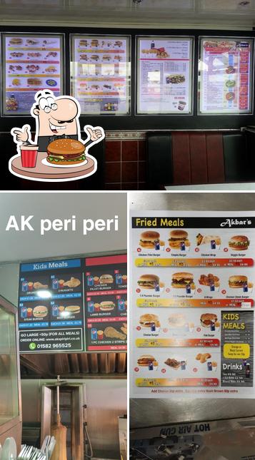 Get a burger at Akbar's Peri Peri