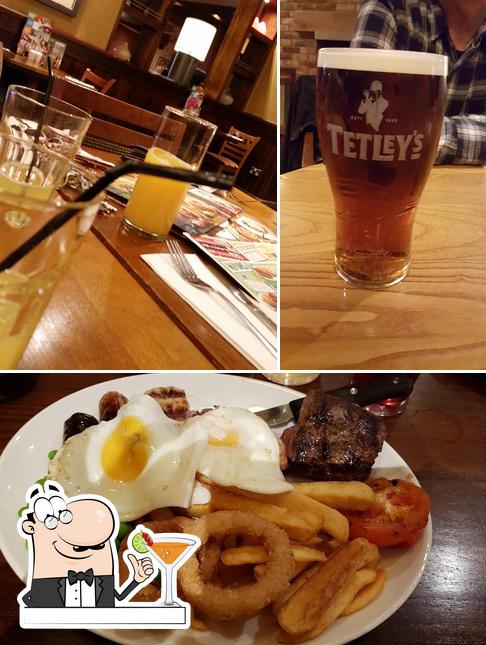 The picture of drink and food at Cleethorpes Brewers Fayre