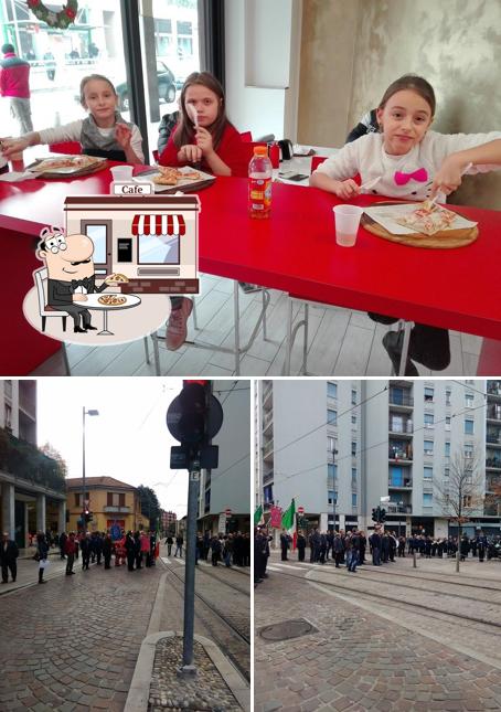 La esterno e tavolo da pranzo del ristorante