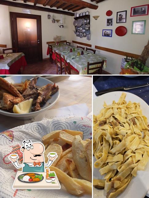 Questa è la foto che presenta la cibo e tavolo da pranzo di Trattoria I 4 Venti